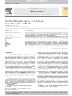 The shape of hiring and separation costs in France