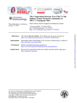 MUC.1 Transgenic Mice Induces Tumor Protective Immunity in The