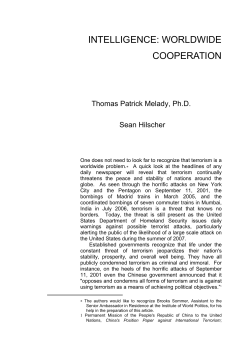 INTELLIGENCE: WORLDWIDE COOPERATION