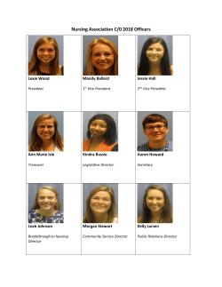 Nursing Association C-0 2018 Officers