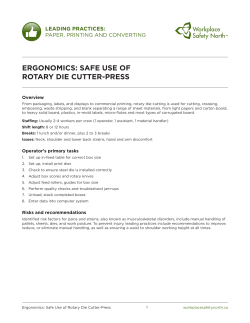 ergonomics: safe use of rotary die cutter-press