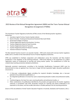 Australasian Teacher Regulatory Authorities