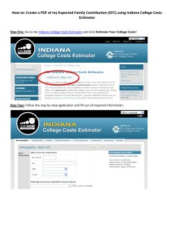 (EFC) using Indiana College Costs Estimator