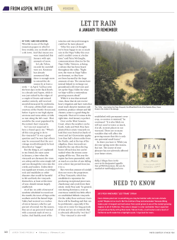 LET IT RAIN - Peay Vineyards