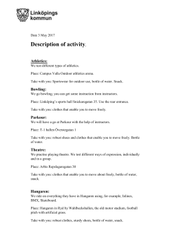 Description of activity