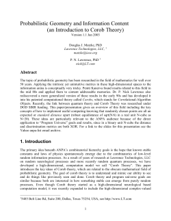 Probabilistic Geometry and Information Content