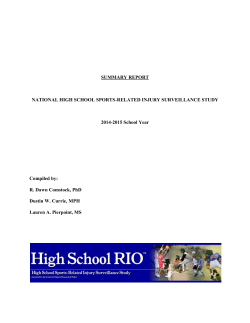 National High School Sports-Related Injury Surveillance Study