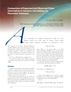 Comparison of Expected and Observed Fisher Information in
