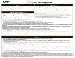 IAS 27 Separate Financial Statements