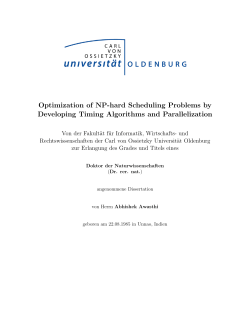 Optimization of NP-hard Scheduling Problems by