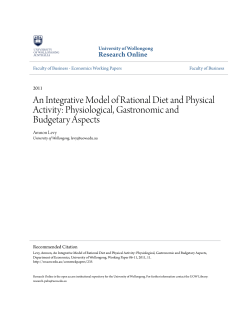 An Integrative Model of Rational Diet and - Research Online