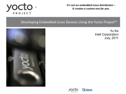 Developing Embedded Linux Devices Using the