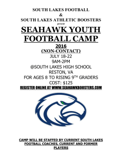 camp flyer - South Lakes Athletics