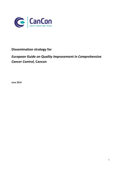 Dissemination strategy for European Guide on Quality