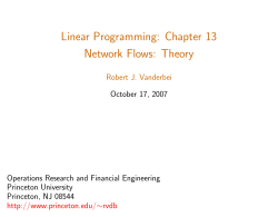 Linear Programming: Chapter 13 Network Flows: Theory