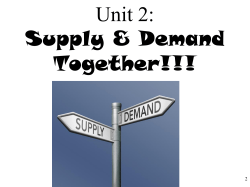Shortage Surplus Demand > Supply Supply > Demand