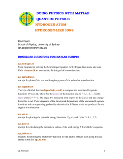 hydrogen atom and hydrogen-like ions