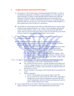 League By-Laws(Word) - The World League of Simulation Baseball
