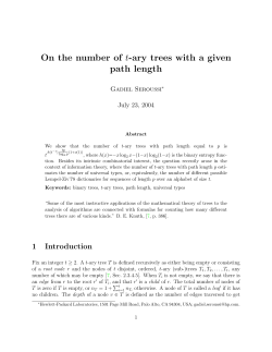 On the number of t-ary trees with a given path length