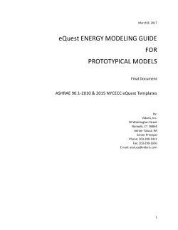 eQuest ENERGY MODELING GUIDE