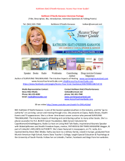 Kathleen (Kat) O`Keefe-Kanavos: Access Your Inner Guide