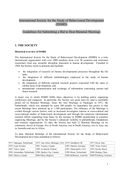 International Society for the Study of Behavioural Development