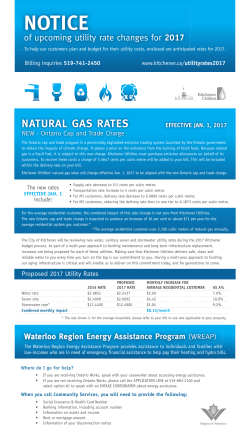 NOTICE - Kitchener Utilities
