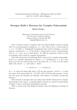 Stronger Rolle`s Theorem for Complex Polynomials