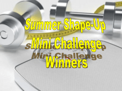 Mini Challenge Winners