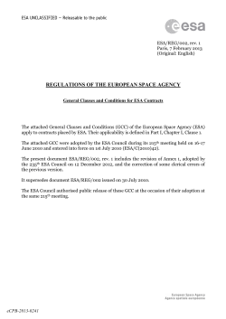 eurospean space agency - ESA