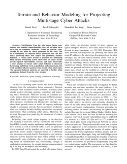 Terrain and Behavior Modeling for Projecting Multistage Cyber Attacks