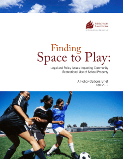 Finding Space to Play - Public Health Law Center