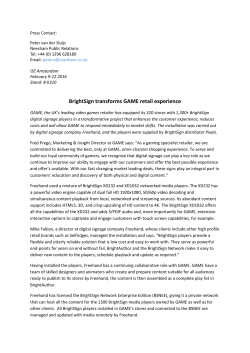 BrightSign transforms GAME retail experience