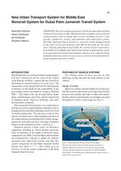 New Urban Transport System for Middle East Monorail System for
