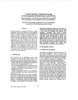 A multi-classifier combination strategy for the recognition of