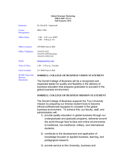 programming methods - Sorrell College of Business