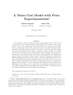 A Menu Cost Model with Price Experimentation