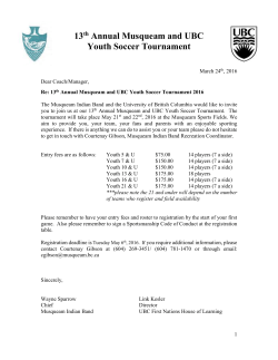 The 6th Annual Musqueam and UBC Youth Soccer