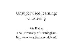 The Clustering Problem