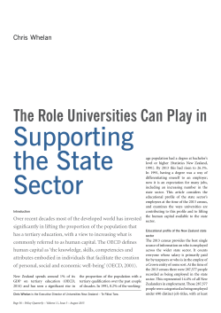 The Role Universities Can Play in - Institute for Governance and