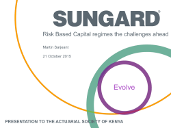 Risk Based Capital regimes the challenges ahead
