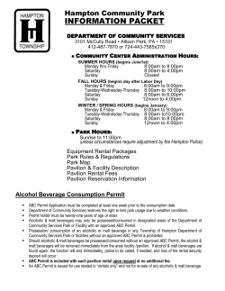Hampton Community Park Info Packet