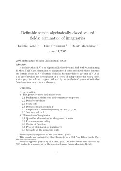 Definable sets in algebraically closed valued fields: elimination of