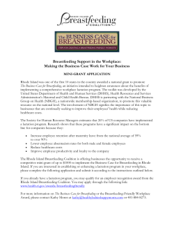 Mini-Grant Application - Rhode Island Breastfeeding Coalition