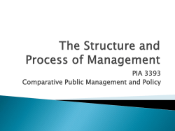 The Structure and Process of Management