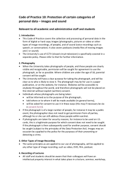 Protection of certain categories of personal data &ndash; images and sound