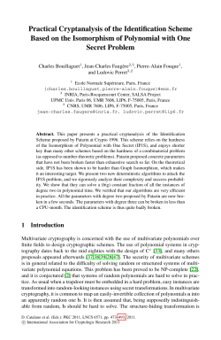 Practical Cryptanalysis of the Identification Scheme Based