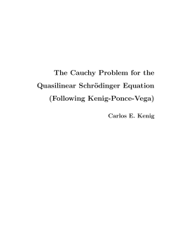 The Cauchy Problem for the Quasilinear Schr&ouml;dinger Equation