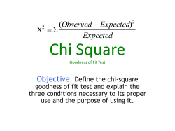 Chi Square Goodness of Fit Test