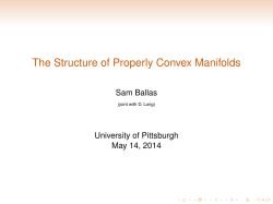The Structure of Properly Convex Manifolds